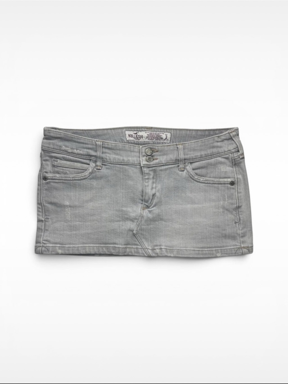 Y2K Vintage Hollister Gray Low-Rise Mini Skirt